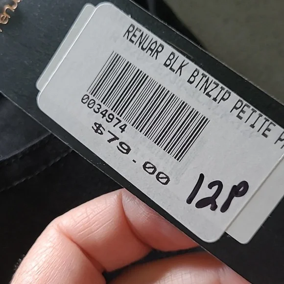 Renuar black casual pants. Size 12 P - Picture 10 of 11